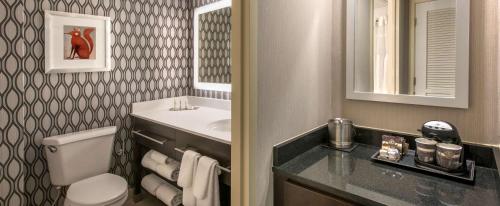 Bilik mandi di DoubleTree by Hilton Hotel Chicago Wood Dale - Elk Grove