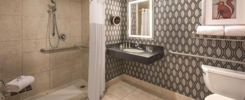 Bilik mandi di DoubleTree by Hilton Hotel Chicago Wood Dale - Elk Grove
