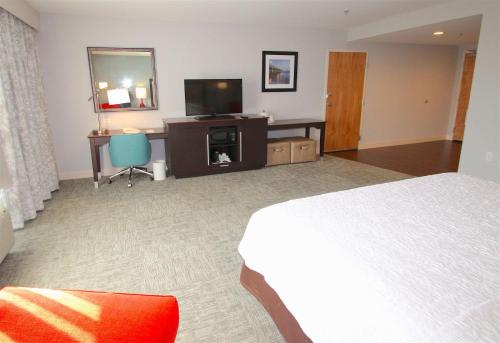 TV a/nebo společenská místnost v ubytování Hampton Inn- Suffolk