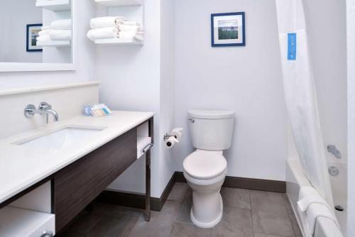 Ein Badezimmer in der Unterkunft Hampton Inn Cedar Falls Downtown, Ia