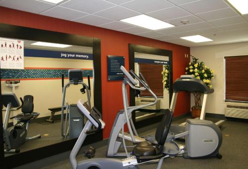 a gym with cardio equipment in a room at Hampton Inn & Suites Oxford-Anniston in Oxford