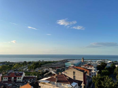 an aerial view of a city with the ocean at Anatolia SUITE APART in Bostancı