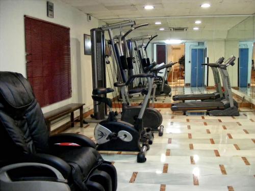 a gym with a bunch of exercise bikes in it at Infanta Cristina in Jaén