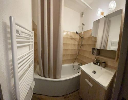Koupelna v ubytování Appartement la Foux d’Allos