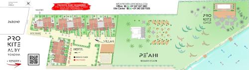 une carte du projet de réaménagement d’un bâtiment dans l'établissement ProKite Alby Rondina - RESORT -, à Birgi Vecchi