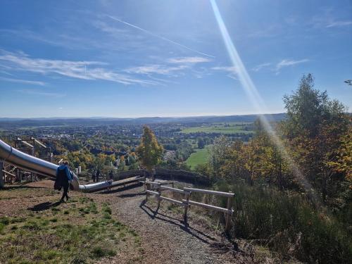 a person standing on top of a hill at Bergkultur Sauerland in Medebach