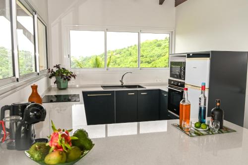Villa Grenade & Pitaya haut - bas Vue mer et FDF