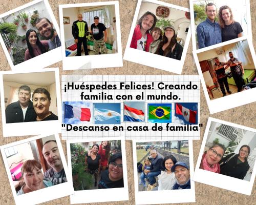 un collage de fotos de un grupo de personas en Descanso en casa de familia en Salta