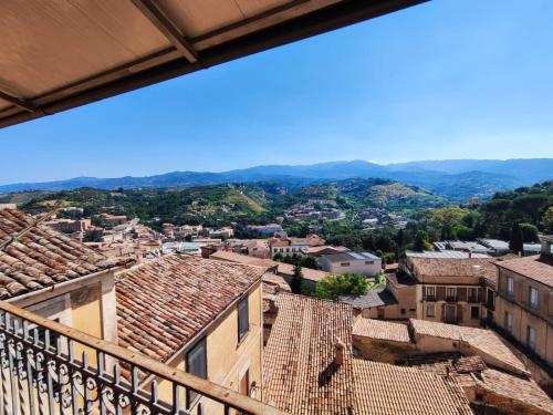 a view of the city from a balcony at Appartamento Dimora dei marchi in Cosenza