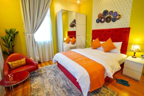 Postel nebo postele na pokoji v ubytování Dubai marina , Success Luxury apartments, near JBR beach and metro station-daily free housekeeping included