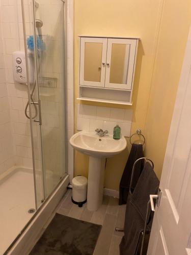 Whitchurch Shropshire Town duplex flat tesisinde bir banyo