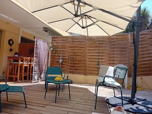 NICE- GAIRAUT - JARDIN PRIVE- GRAND F1 LUMINEUX-Piscine Collective
