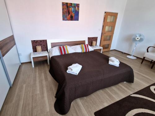 Ένα ή περισσότερα κρεβάτια σε δωμάτιο στο Apartmány Comfort