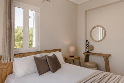 Ένα ή περισσότερα κρεβάτια σε δωμάτιο στο Sea View Villa Kefaloniaprivatevillas