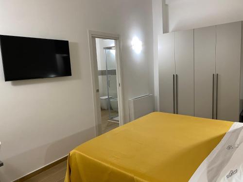 Katil atau katil-katil dalam bilik di Cilento Contemporary House con idromassaggio Jacuzzi®