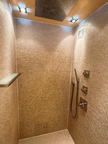 a shower stall in a bathroom with a shower at Casa Elio in Kappel-Grafenhausen