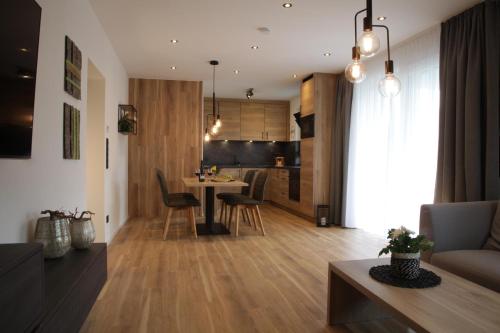 Dapur atau dapur kecil di Ferienhaus Waldschatz Baiersbronn