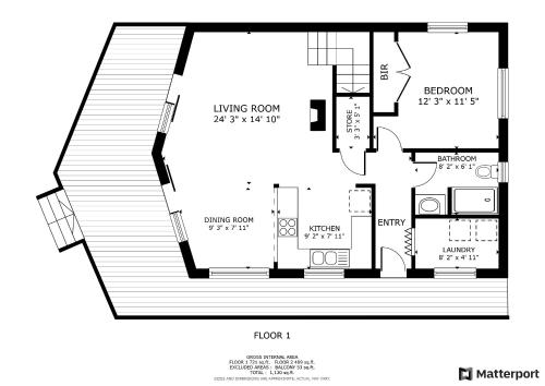 Plano de Jack's Cabin by NW Comfy Cabins