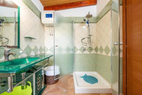 Koupelna v ubytování Villa Spalmatore