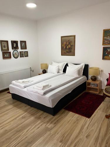 a bedroom with a large bed in a room at Apartman Centar in Sremski Karlovci