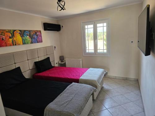 Postel nebo postele na pokoji v ubytování Andronike's Villa