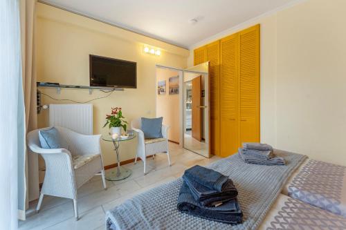 Postel nebo postele na pokoji v ubytování Ferienwohnung 1