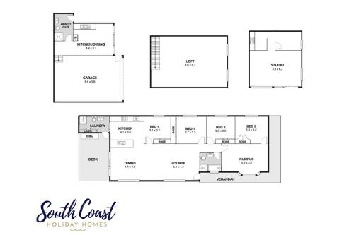 a floor plan of the south coast for new homes at Minnamurra Retreat 3 in Minnamurra