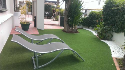 Jardín al aire libre en Hotel Domus