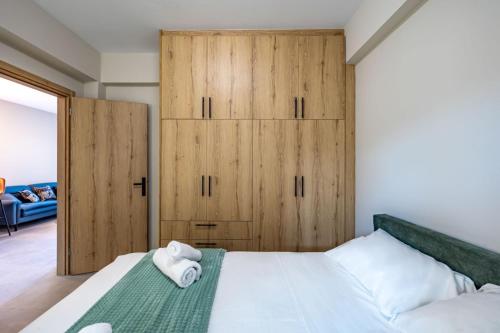 Postel nebo postele na pokoji v ubytování Rigel Apartments 1