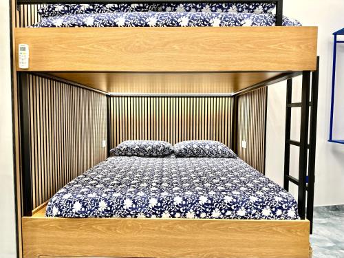 a bedroom with two bunk beds in a room at Linea1 Amalfi Coast 500 Mt Beach in Maiori