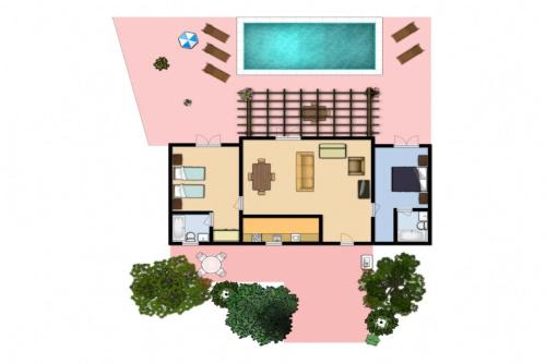 Κάτοψη του Villa Peach