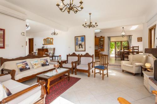 Posezení v ubytování Villa Xenios Dias