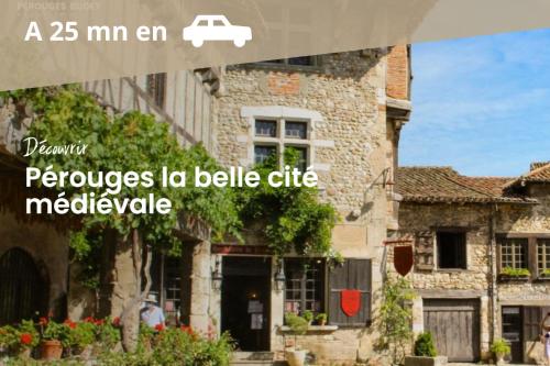 a mm advert for a house in a village at L'Ambre - 1 à 4P - Wifi Fibre - Parking Gratuit in Pont-dʼAin