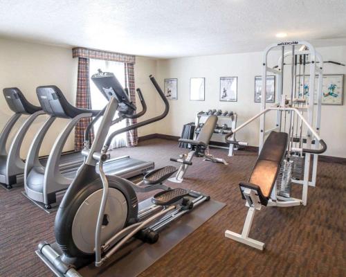 a gym with treadmills and elliptical machines at Comfort Inn Salt Lake City Downtown in Salt Lake City