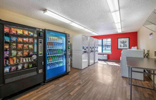 a room with a refrigerator and refrigerators in a store at Extended Stay America Suites - Merrillville - US Rte 30 in Merrillville