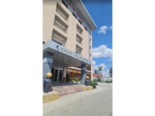 a view of the front of a hotel at Grand Palace Hotel Lusaka in Lusaka