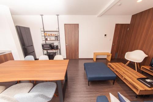 Η κουζίνα ή μικρή κουζίνα στο ツナゲル青森安方Villa Suite