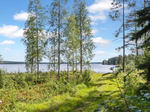 a path through a field next to a body of water at Holiday Home Rovaniemi ainola by Interhome in Oikarainen