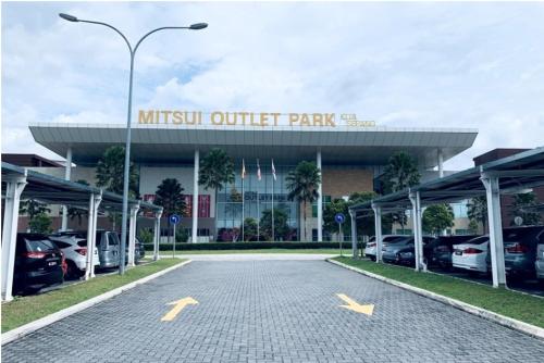 a parking lot in front of a miritz outside park at La Suite@Alanis Residence in Sepang