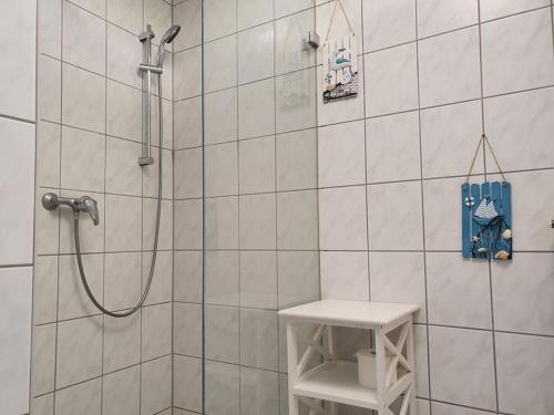 Koupelna v ubytování Ferienwohnung direkt am Kurpark mit Gradierwerk Solestadt