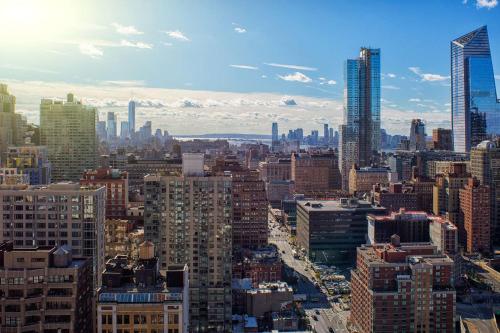 Nespecifikovaný výhled na destinaci New York nebo výhled na město při pohledu z hotelu