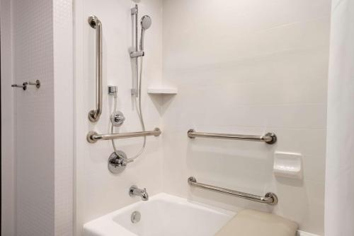 a bathroom with a toilet and a sink at Hampton Inn & Suites Norman-Conference Center Area, Ok in Norman
