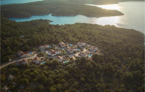 an aerial view of a resort on a lake at Villa 5 Mala Rudina in Rudina