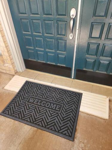 a welcome mat in front of a door at Terry Kuhlman in San Angelo