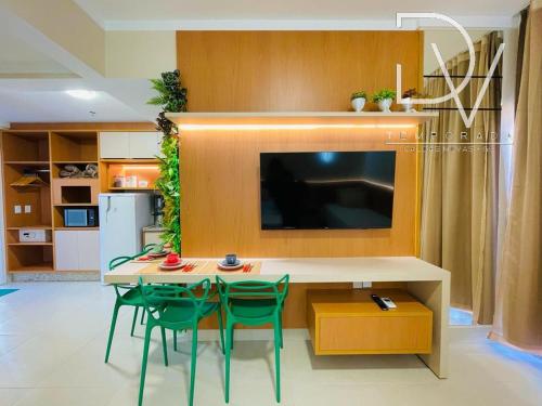 Kuchyň nebo kuchyňský kout v ubytování Hotel Spazzio com Acesso Grátis Ao Acqua Park diRoma