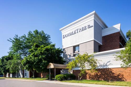 a view of the front of the dover fire building at DoubleTree by Hilton Ann Arbor, MI in Ann Arbor