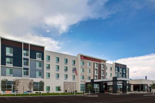 a rendering of a hotel in a parking lot at Hilton Garden Inn Cedar Rapids in Cedar Rapids