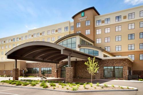 a rendering of the front of a hotel at Embassy Suites by Hilton Akron Canton Airport in North Canton