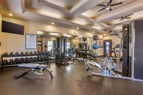 a gym with several treadmills and cardio machines at Hilton Vacation Club Sedona Summit in Sedona