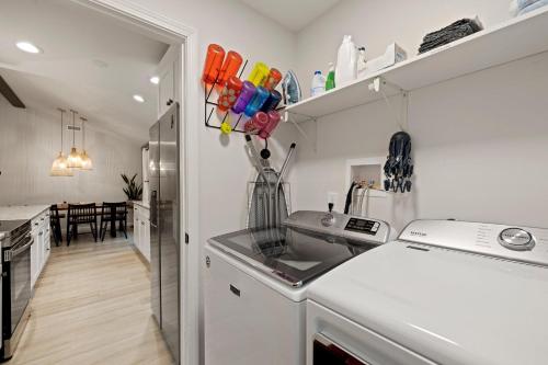 a kitchen with a sink and a dishwasher at Near Biltmore, Hiking, Breweries W Game Room in Fletcher